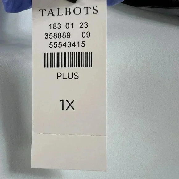 Talbots 1XL NWT Navy White Stripe Belted Knit Shift Midi Dress Nautical Yacht - Picture 12 of 15